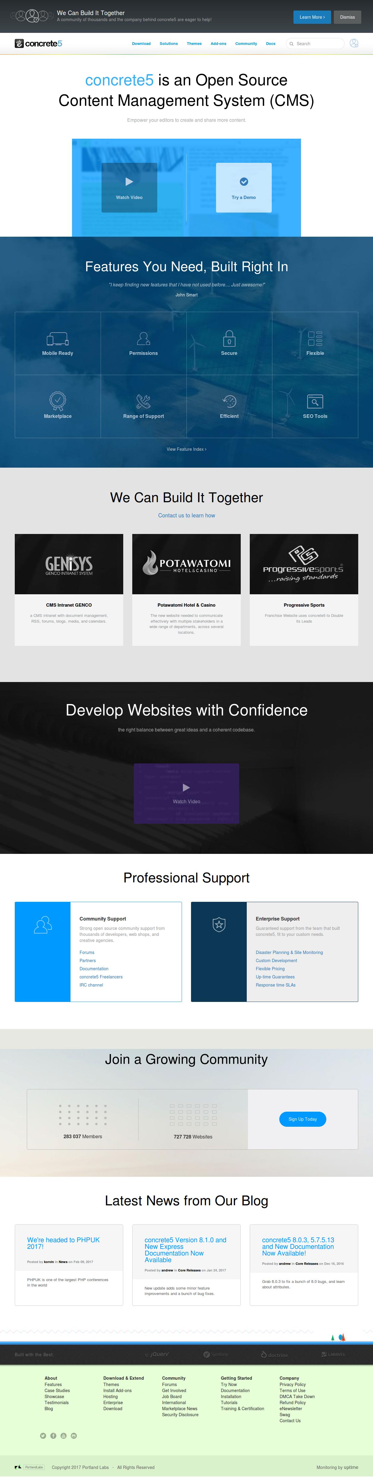 Homepage Concrete5
