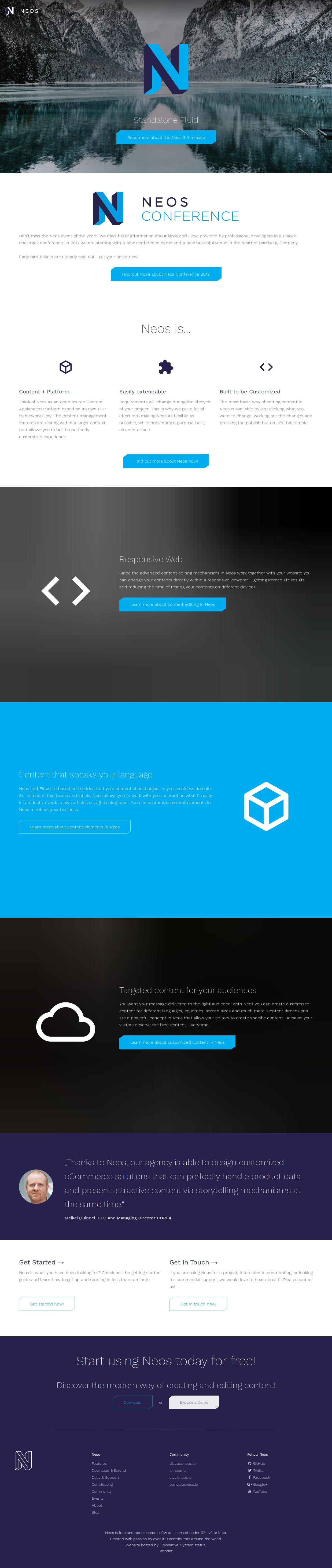 Homepage Neos